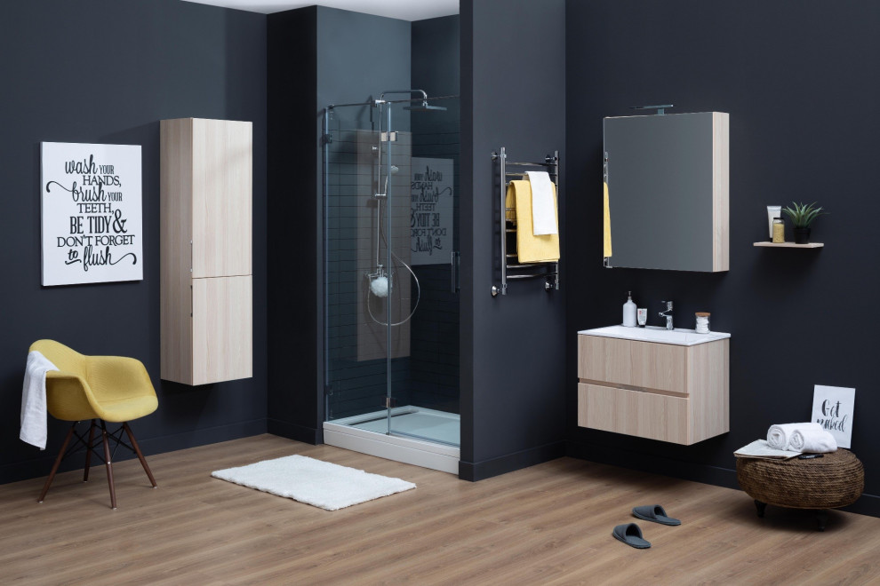 Дизайн ванной с перегородкой для душа