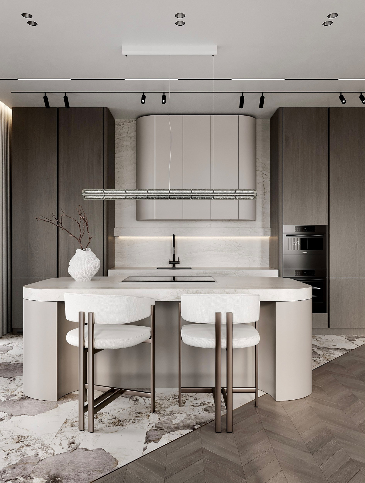 Просторная кухня-гостиная