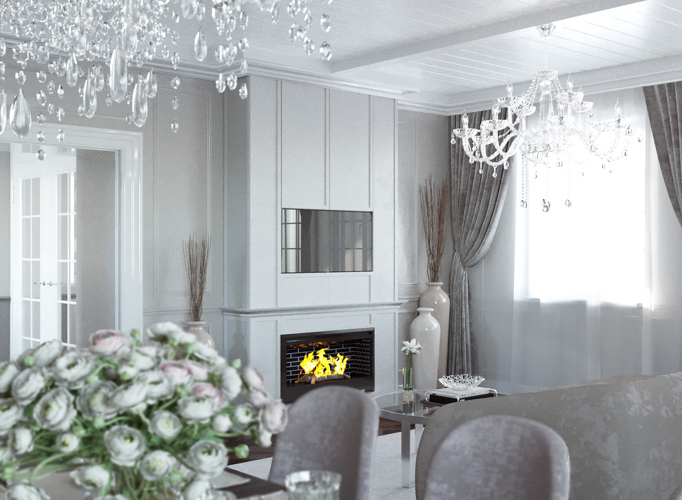 Дизайн интерьера гостиной в пос. Ямное, Воронежская область