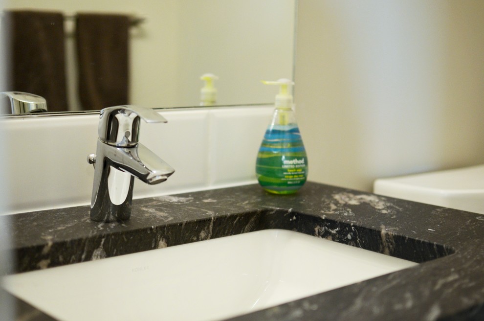 Inspiration for a transitional home design remodel in Calgary