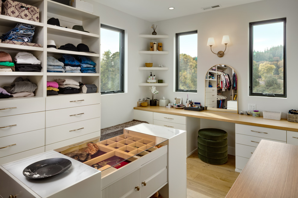 Inspiration for a contemporary closet remodel in Other