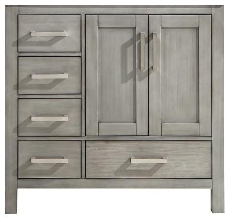 Jacques 36 Left Drawer Vanity Cabinet Only Transitional