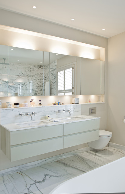 Light Your Bathroom Vanity Mirror, Recessed Bathroom Mirror Lighting Ideas