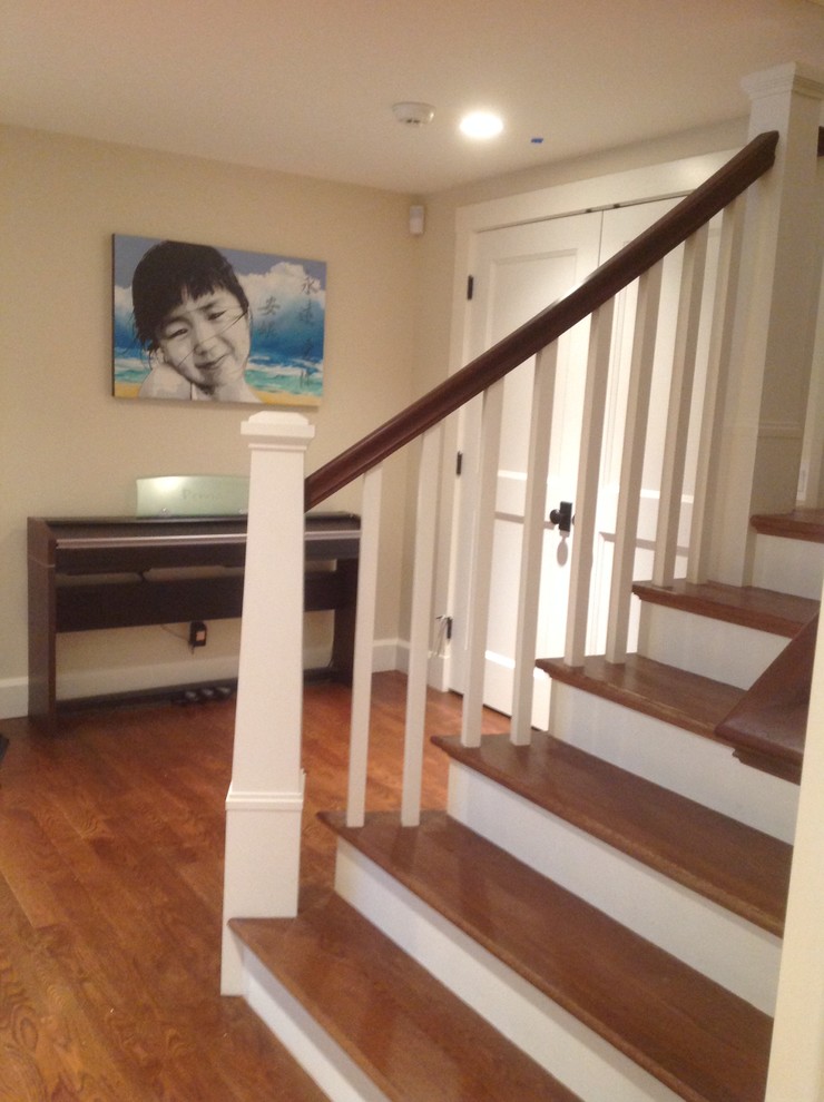 Inspiration for a transitional staircase in Boston.