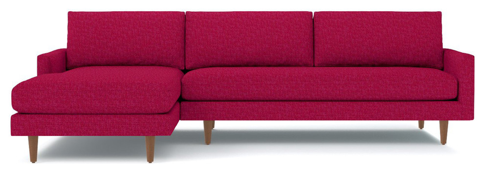 Scott 2-Piece Sectional Sofa, Pink Lemonade, Chaise on Left
