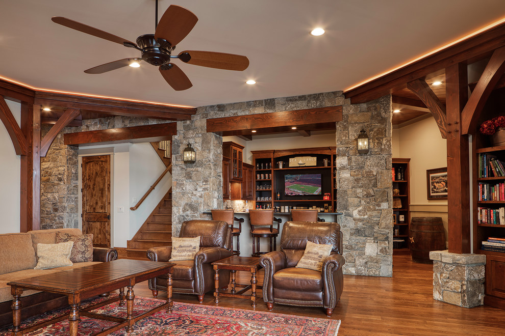 Example of a mountain style home design design in Other