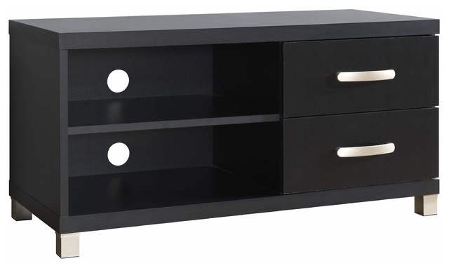 Techni Mobili 40 Inch Tv Stand W 2 Drawers In Black Modern Techni Mobili 40 Inch Tv Stand W 2 Drawers In Black