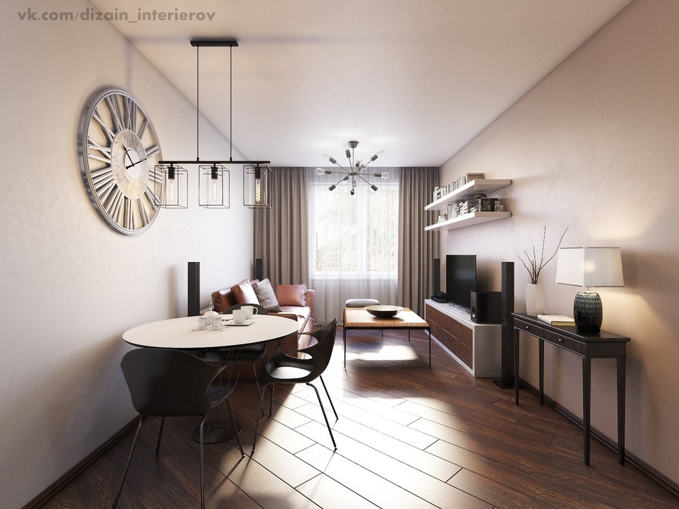 Кухня-гостиная дизайн-проект