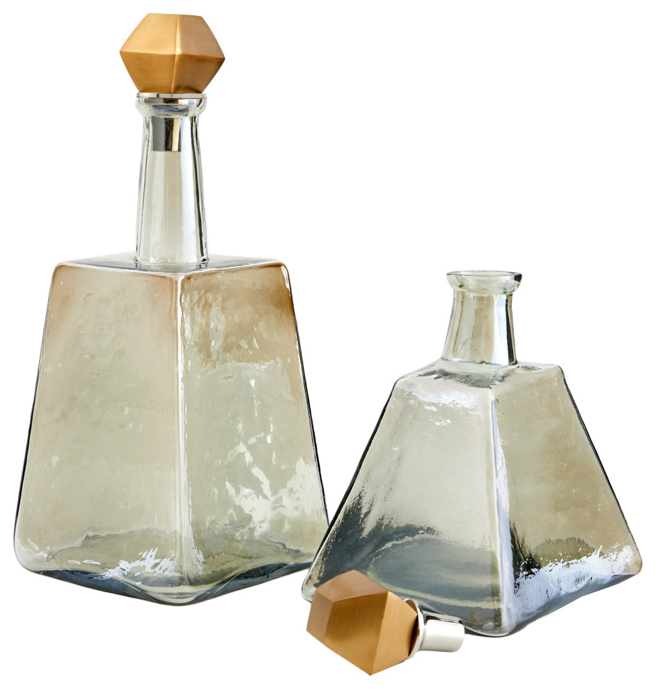 Preston Decanters, 2Piece Set Contemporary Decanters by