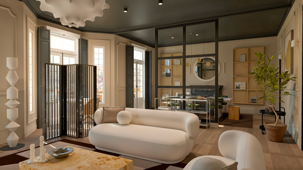 Projet concept – Appartement haussmannien contemporain (3D)