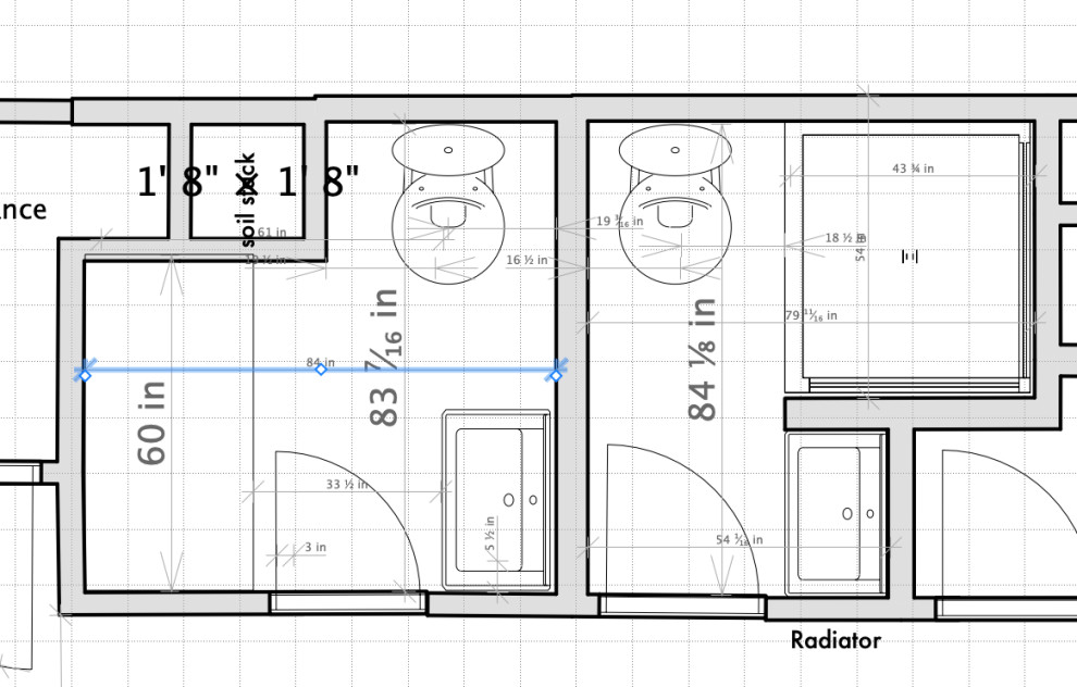Subway tile size for 7'x7' bathrooms 3x6 vs 4x12