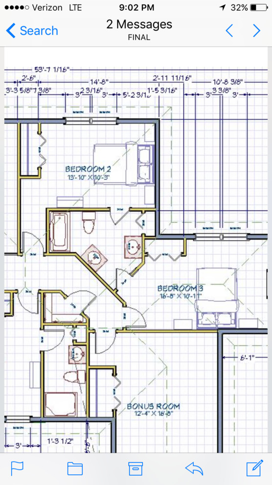 Jack and Jill bathroom/bedroom layout