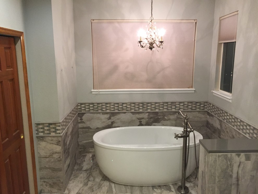 Inspiration for a transitional home design remodel in Denver