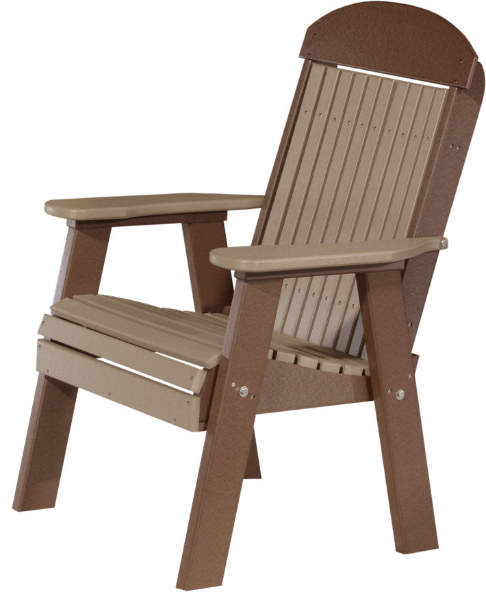 Poly Lumber Highback 2' Classic Patio Chair Contemporary Outdoor