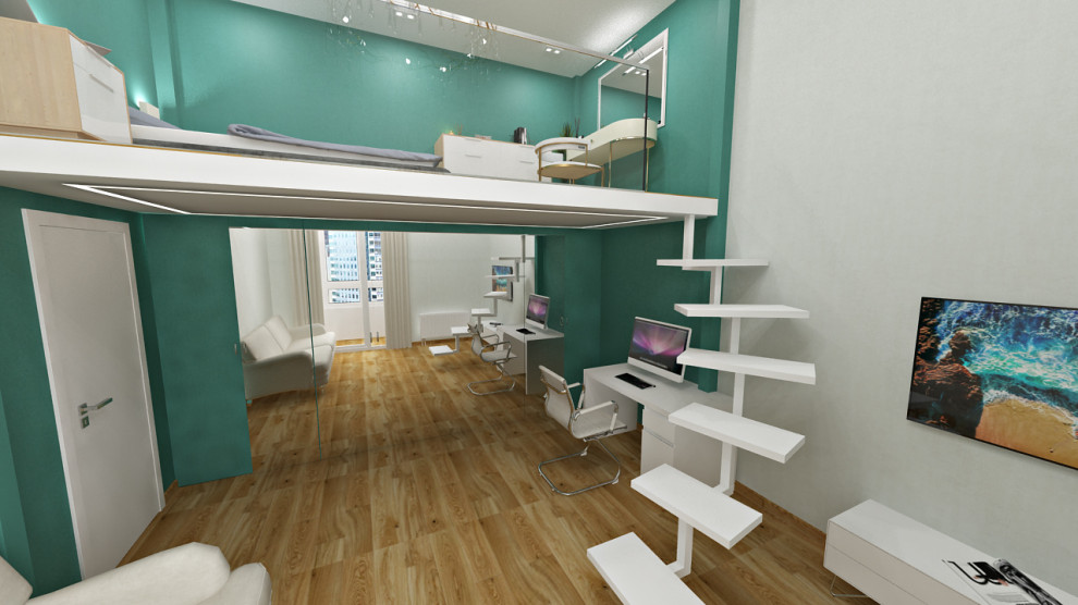 Проект 2х-комн. квартиры с потолками 4 метра