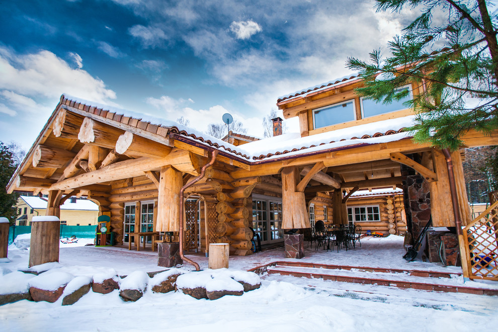 Элитный деревянный дом из красного канадского кедра "Москва"