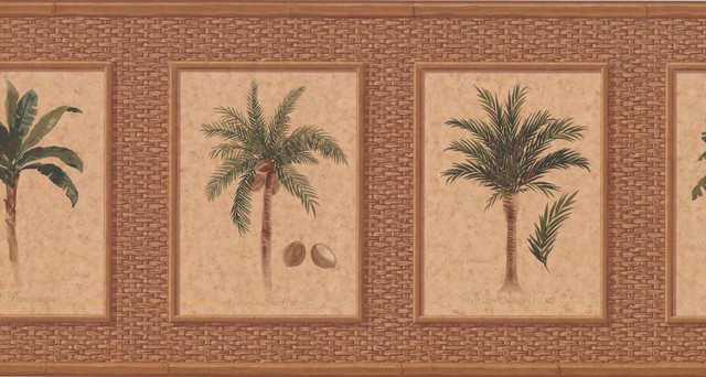 Palm Tree Wallpaper Border Tropical By Designers Palm Tree Wallpaper Border Tropical