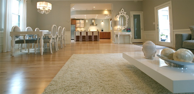 Converted Carriage House modern-living-room
