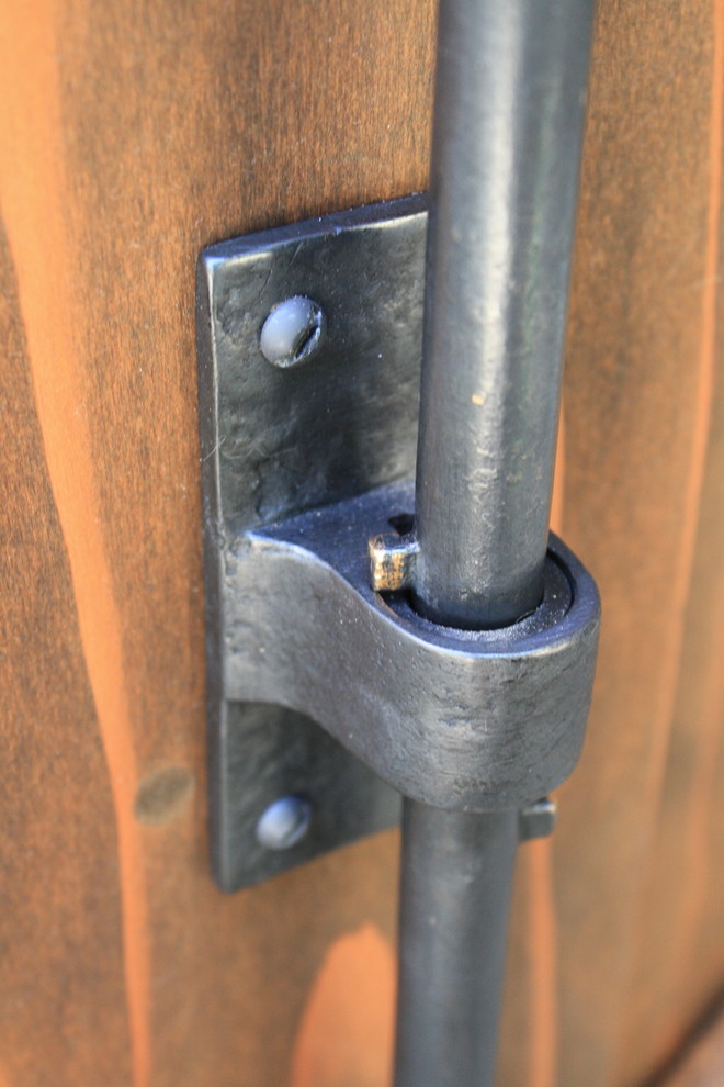 Dark Bronze Cane Bolt for Double Gates, shown in the Up position