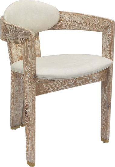 Maryl Dining Chair Farmhouse, White Washed Oak Dining Chairs