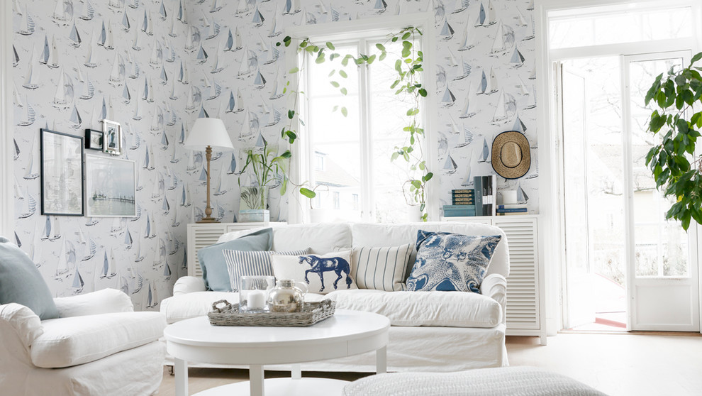 шведские обои в интерьере