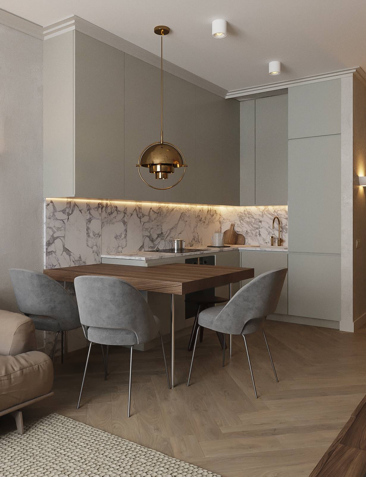 Studio apartment in Moscow