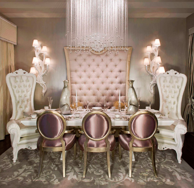 Baroque Modern Condo transitional-dining-room