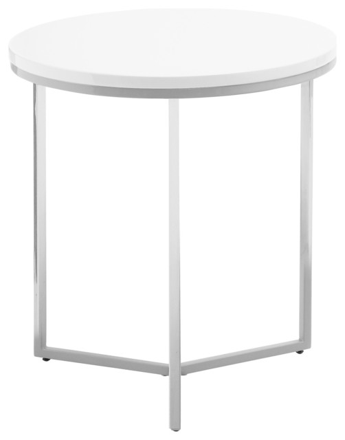 Armani Round End Table Glossy White Contemporary Side Tables Armani Round End Table Glossy White