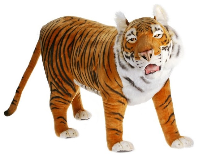 standing stuffed tiger