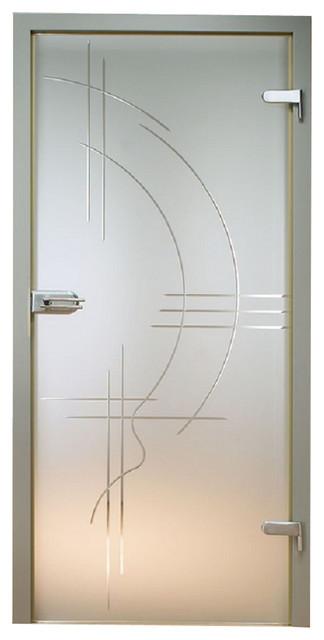 Modern Hinge Glass Door Frosted/Semi Clear Design - Contemporary - Interior  Doors - by Glass-Door.us | Houzz