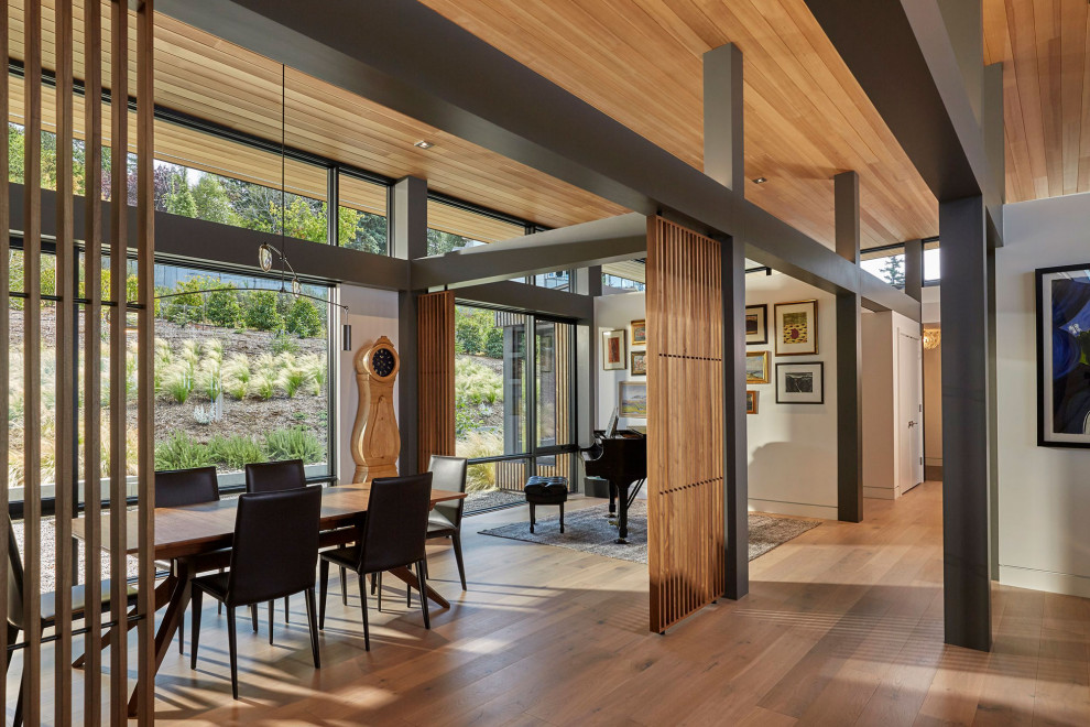 Inspiration for a contemporary dining room remodel in Seattle