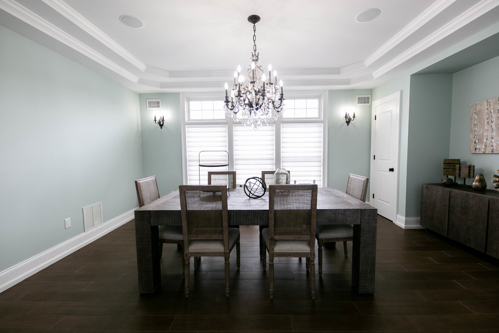 Inspiration for a coastal dining room remodel in New York