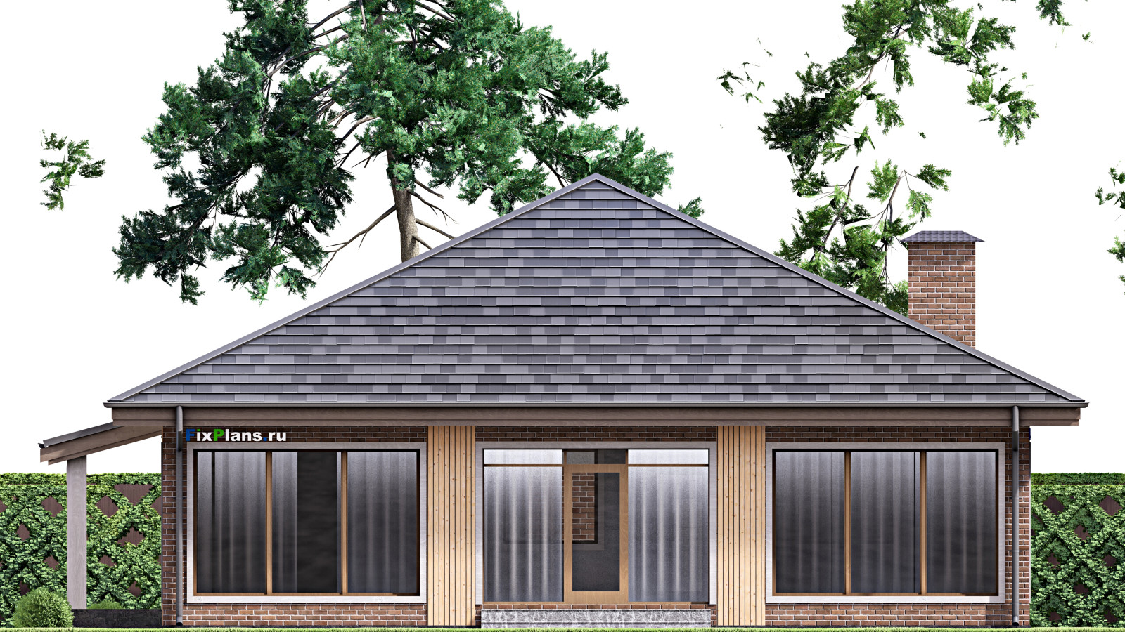 Проект одноэтажного дома 15х16м S305м2 F-14669