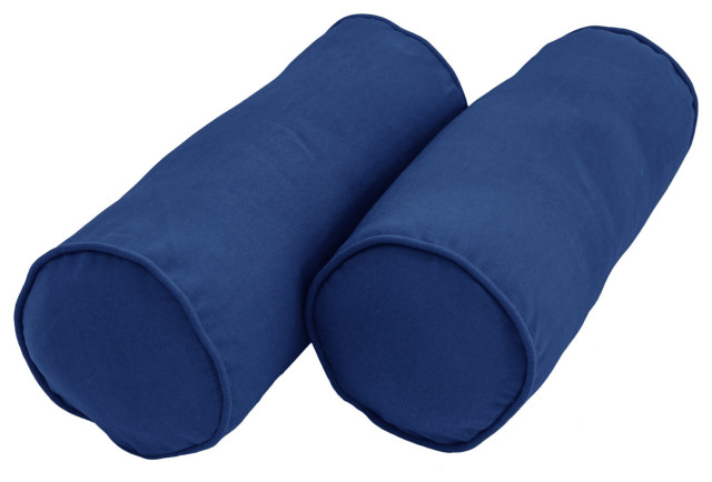 20"x8" Solid Twill Bolster Pillows, Royal Blue