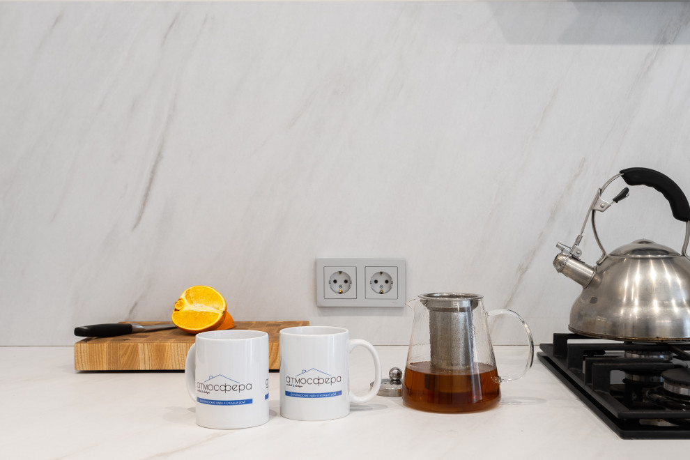 Современная кухня в цвете кашемир