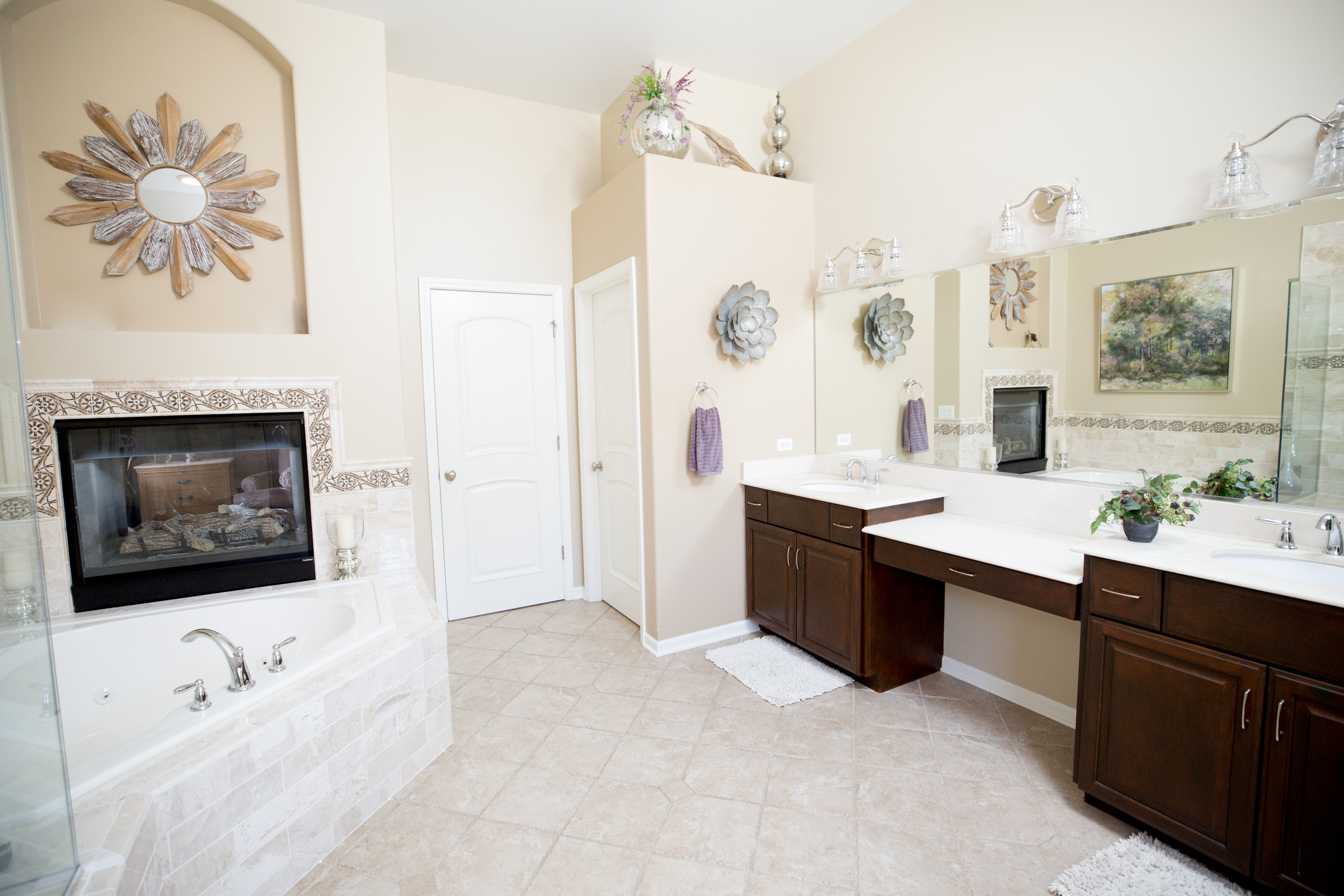Beige Marble Master Bathroom