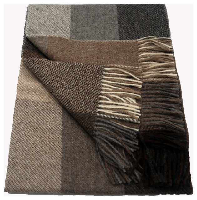 Alpaca Neutral Multi-Color Patchwork Throw, All Natural - Rustic ...