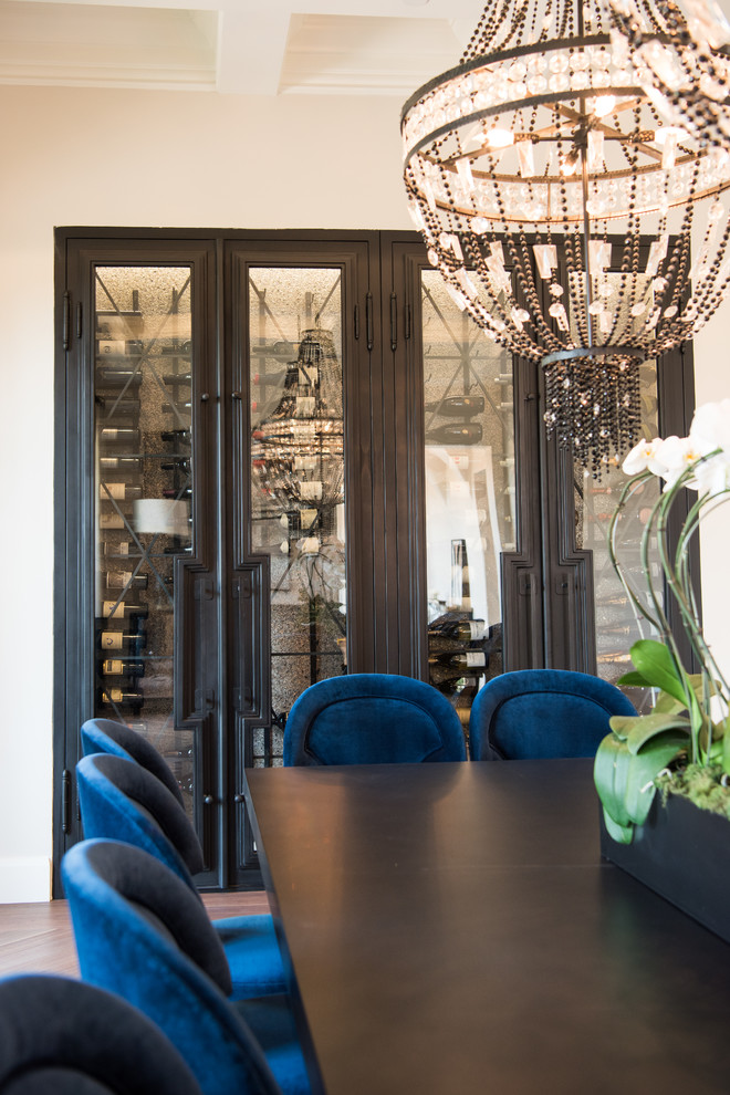 Example of a transitional dining room design in Phoenix