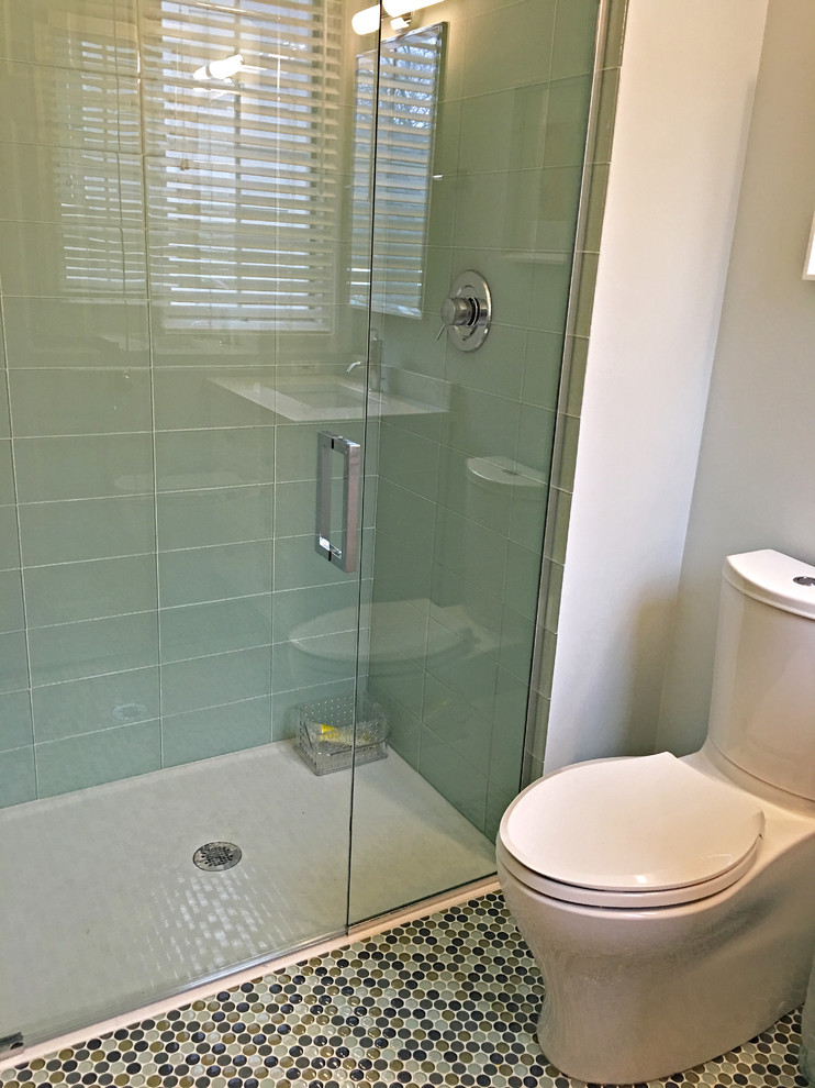 Glass Tile Clarendon Hills Bathroom Remodel