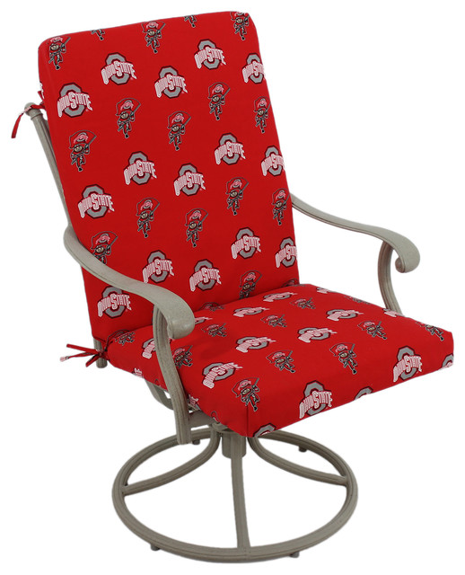 Ohio State Buckeyes 2 Piece Chair Cushion Contemporary Seat