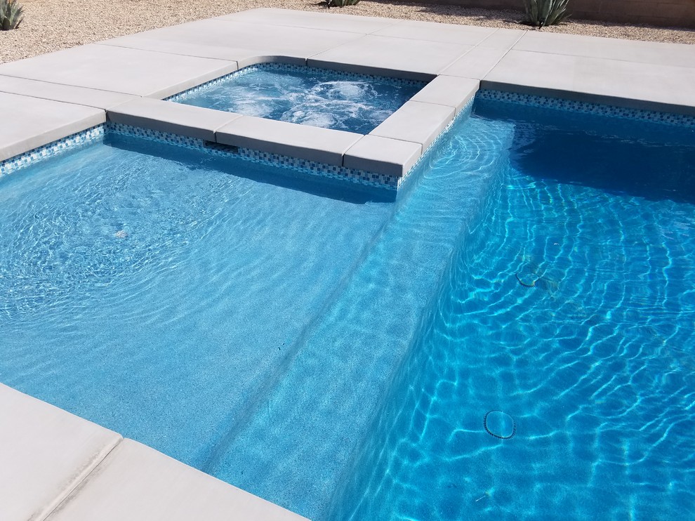 Design ideas for a modern pool in Other.