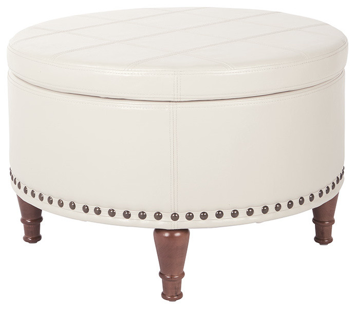 Alloway Faux Leather Storage Ottoman With Antique Bronze Nailheads Traditional Footstools And Ottomans By Office Star S - Cream Faux Leather Storage Ottoman Alloway Faux Leather Storage Ottoman With Antique Bronze Nailheads Traditional Footstools And Ottomans By Office Star S - Cream Faux Leather Storage Ottoman