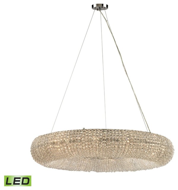 Crystal Ring 12 Light Led Chandelier Polished Chrome