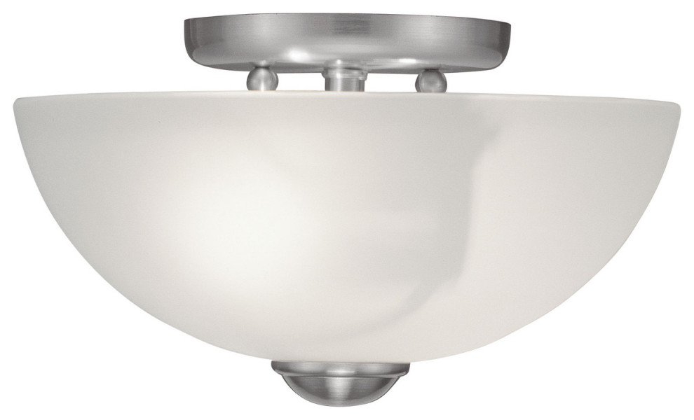 LIVEX Lighting 4206-91 Somerset 2-Light Flush Mount Ceiling Light