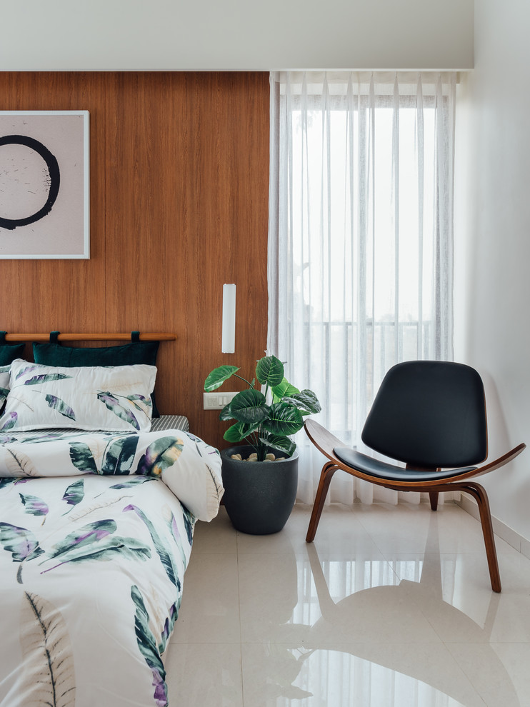 Contemporary bedroom in Ahmedabad.