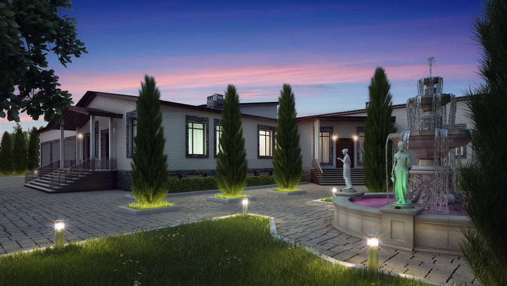 Обормление фасада частного дома в Огуднево