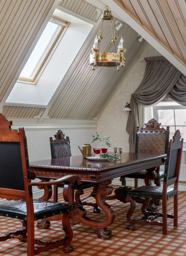 Интерьер дуплекса в поселке Бристоль Московская область часть. Левое крыло