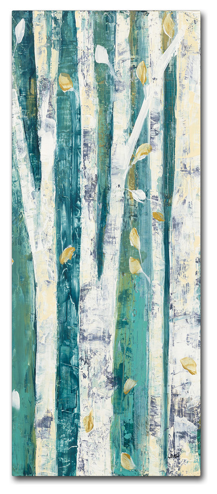 Julia Purinton 'Birches in Spring Panel III' Canvas Art, 20" x 47"