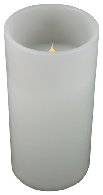 10" Flameless LED 3-Wick Wax Christmas Pillar Candle