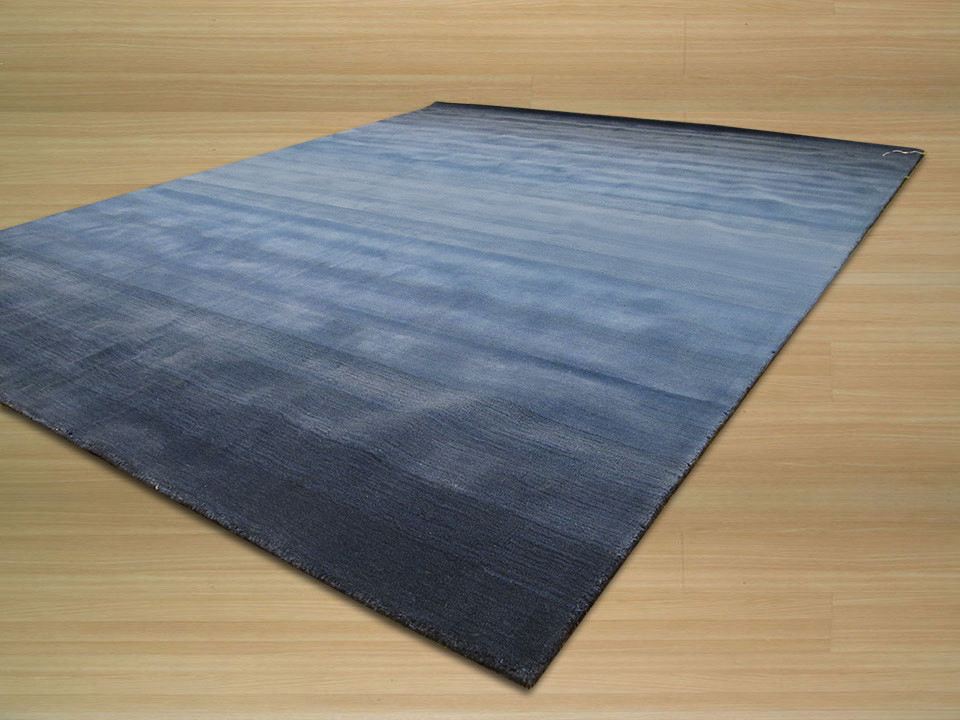 Blue Transitional Abstract Horizon Area Rug